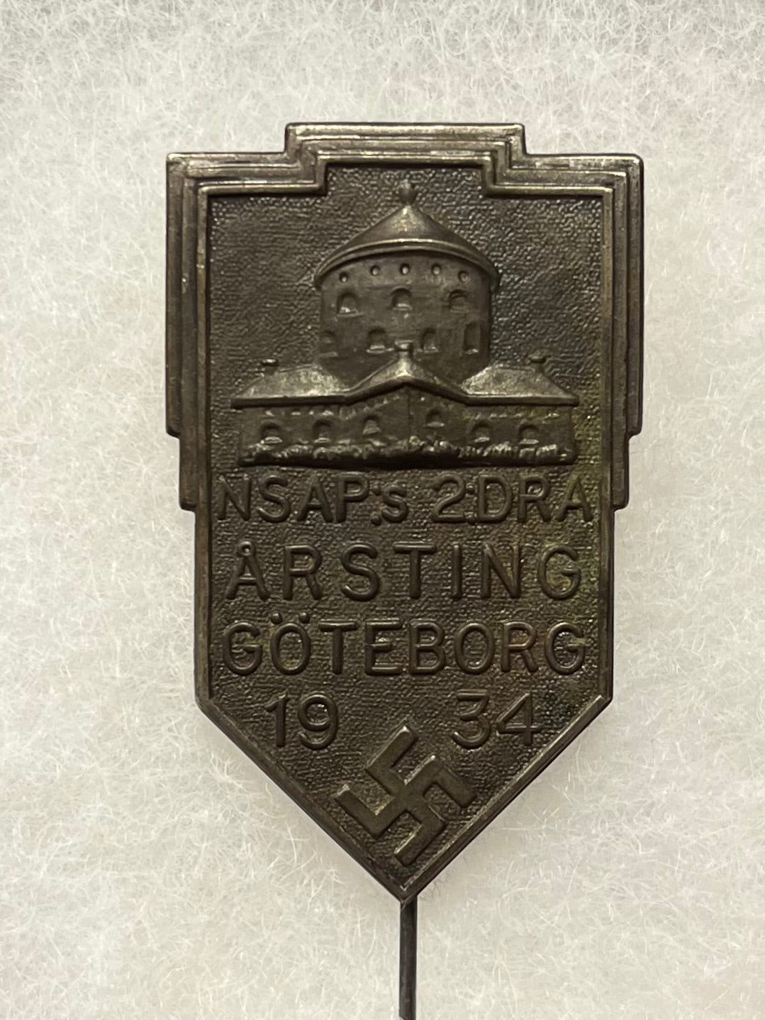 Swedish NSAP National Socialist 1934 ARSTING Rally Stickpin - Scarce