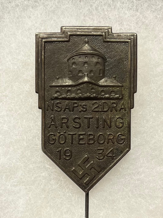 Swedish NSAP National Socialist 1934 ARSTING Rally Stickpin - Scarce