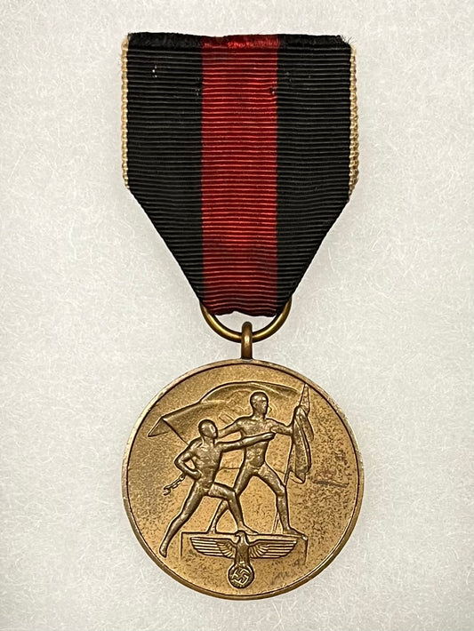 WW2 Era German 1st of October Commemorative Medal 1938 / Sudetenland