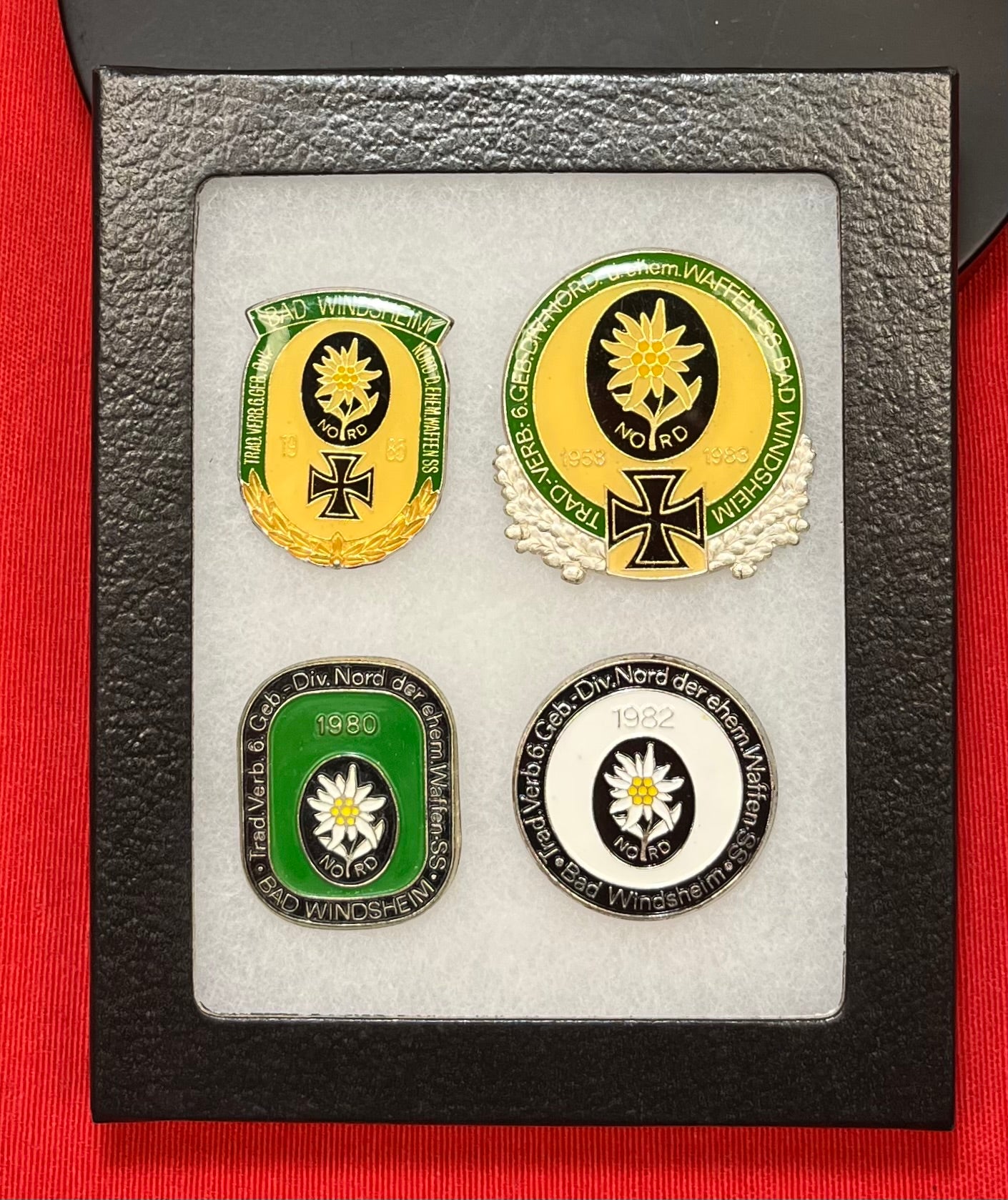 WW2 German SS 6th Mountain Div. Veteran’s Reunion Pin Collection - Bad Windsheim