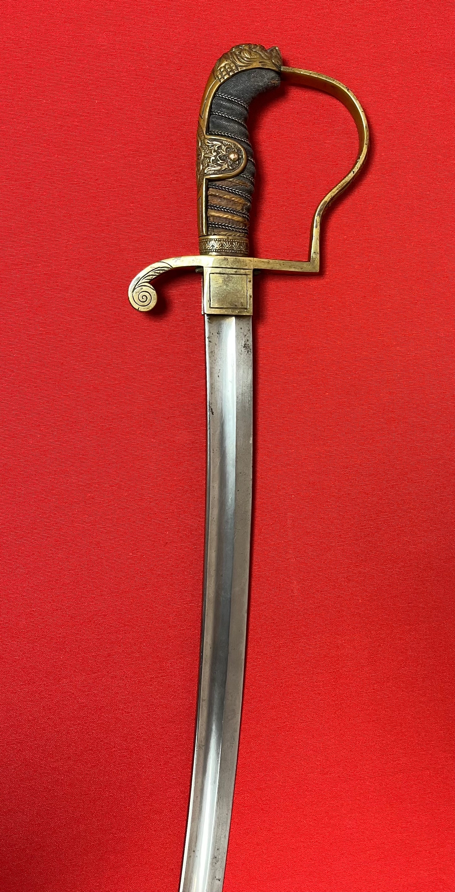 WW1 Imperial German (Jawless Lion Head) Artillery Officer’s Sword 1915 Dated