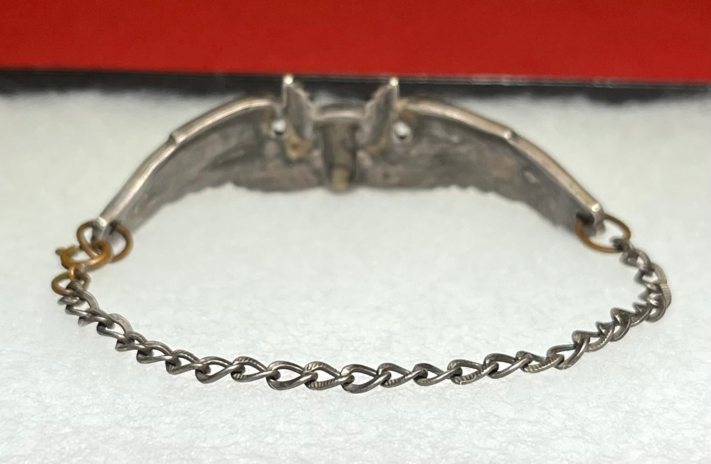 WWII USAAF 3” AERIAL GUNNER WINGS BRACELET - .925 STERLING