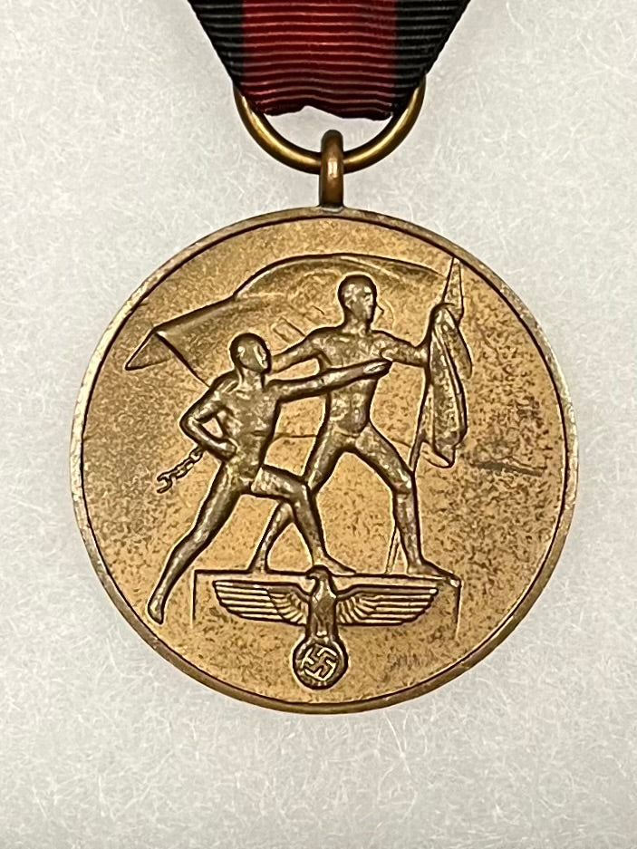 WW2 Era German 1st of October Commemorative Medal 1938 / Sudetenland