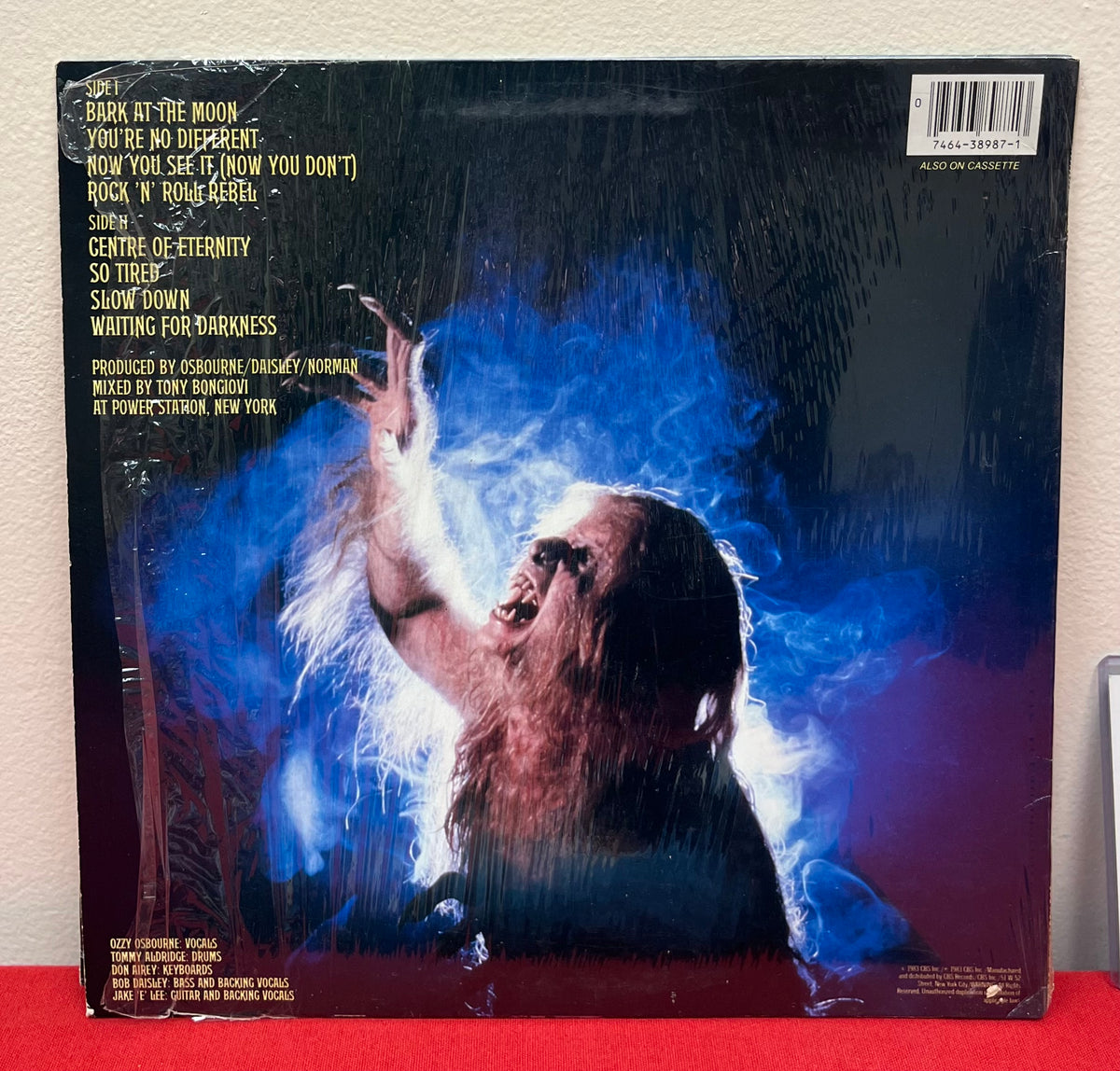 Ozzy Ozboure "Bark at the Moon" Grouping - LP Record,Tour Booklet & Postcard VTG 1980’s