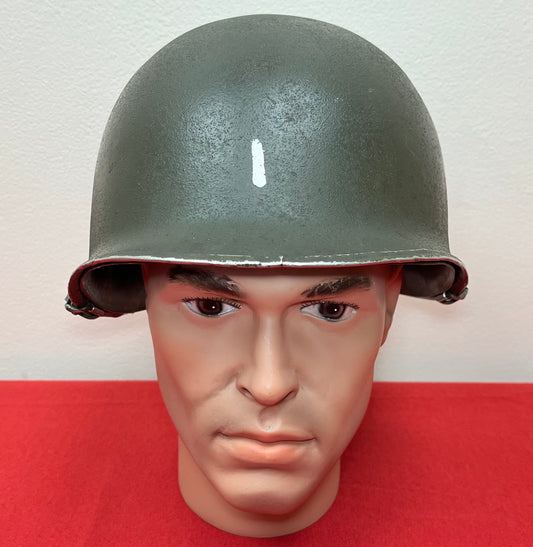 Authentic U.S. M1 Helmet & Liner Named W/ Insignia - Vietnam Era