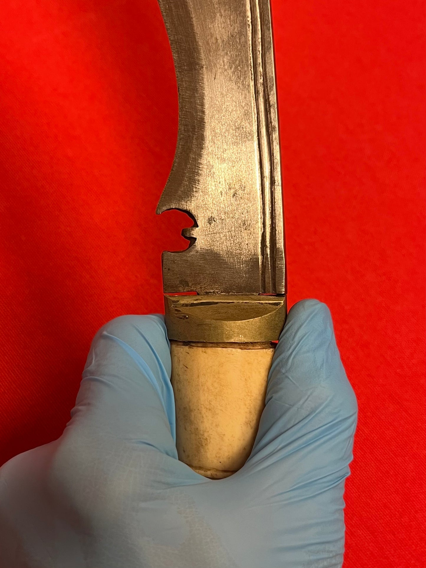 19TH CENTURY NEPALESE GURKHA KUKRI KNIFE & SCABBARB Ca. 1880's