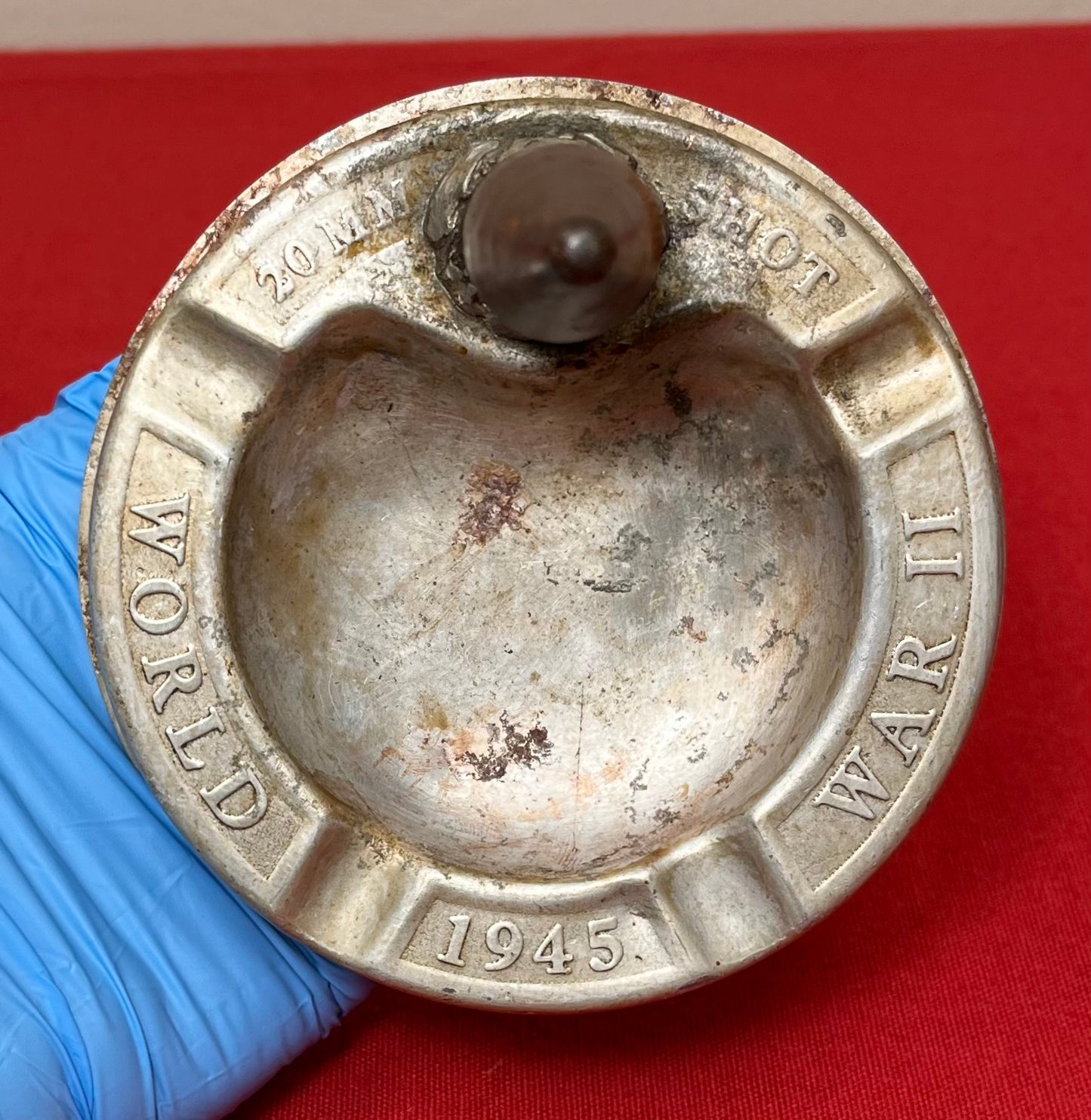 WW2 U.S. 20MM ROUND PROJECTILE (TRENCH ART) ASHTRAY