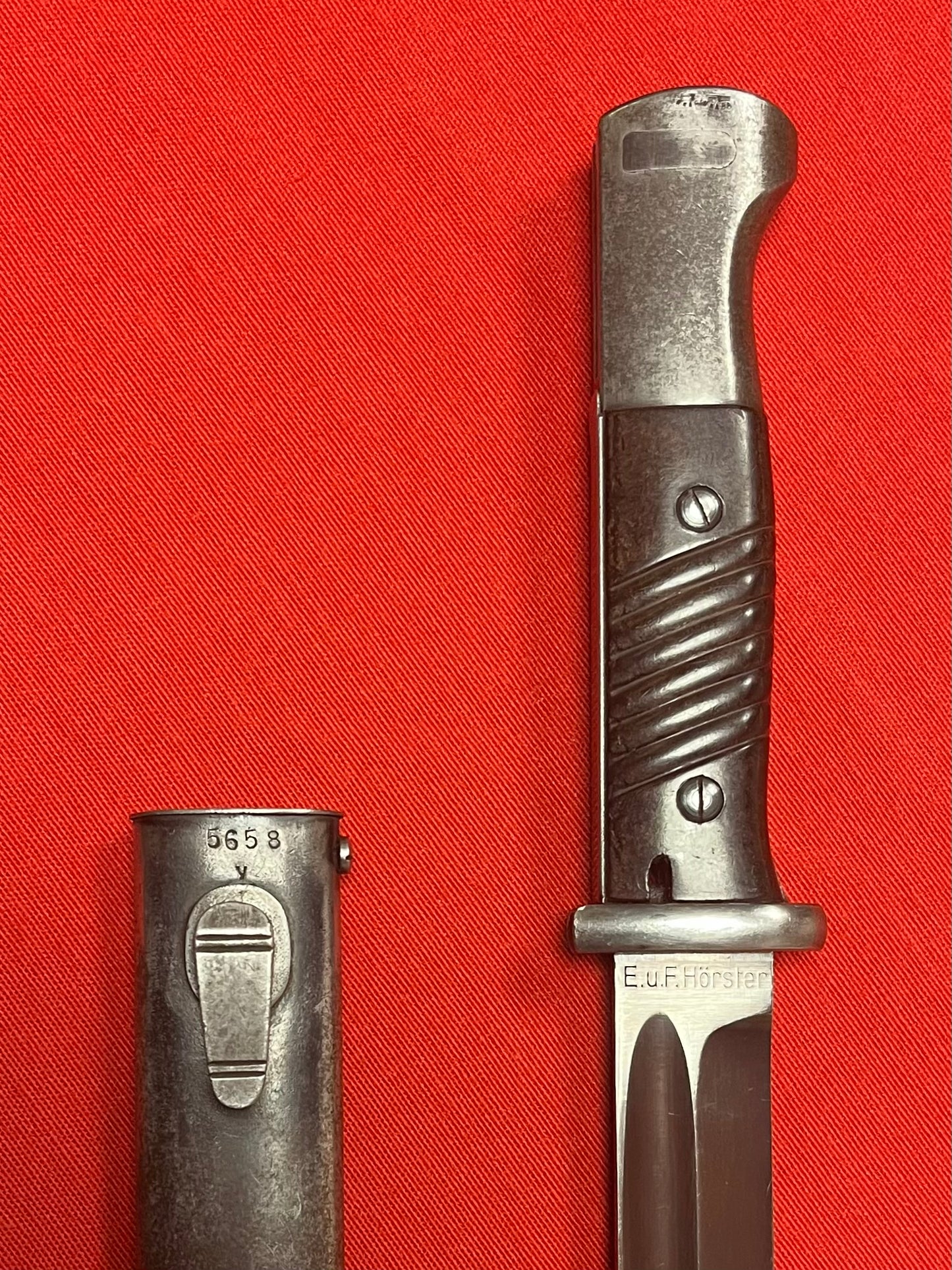 WW2 WWII German K98 Mauser Bayonet by E.U.F HORSTER 1940