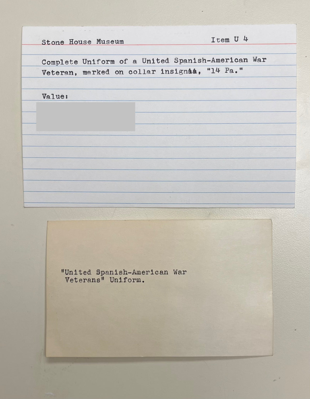 U.S. SPANISH AMERICAN WAR VETERAN’S UNIFORM - 14TH P.A. (NAMED) WILLIAM HUDSON