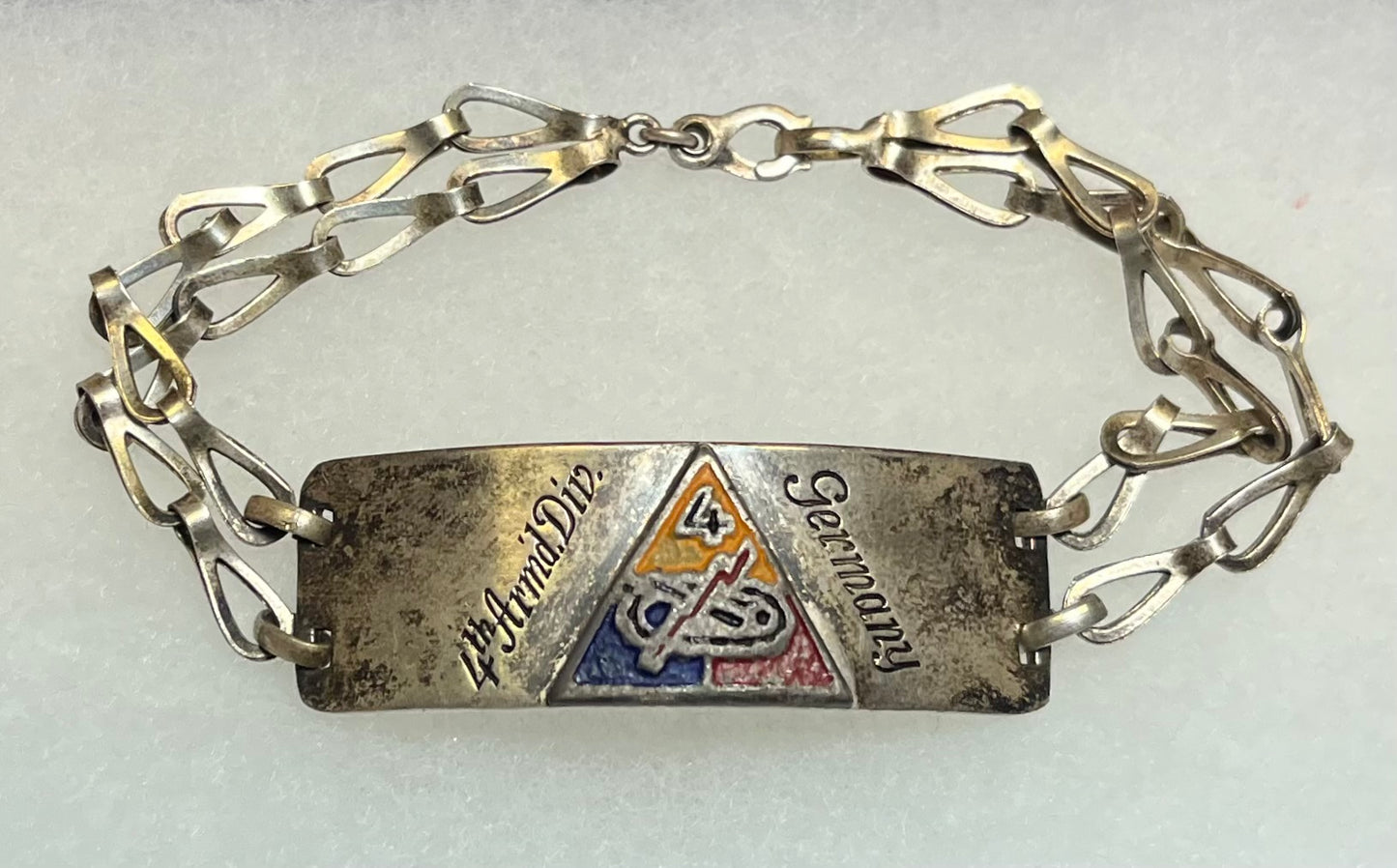 WW2 WWll 4th Armored Division ￼Bracelet Theater Made - Normandy & Bastogne