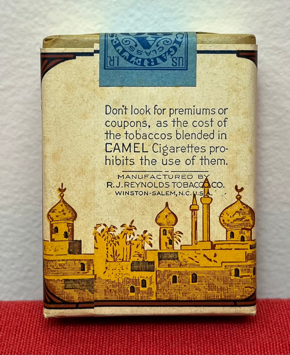 AUTHENTIC WWll ERA CAMEL CIGARETTE CARTON W/ REPRODUCTION PACK