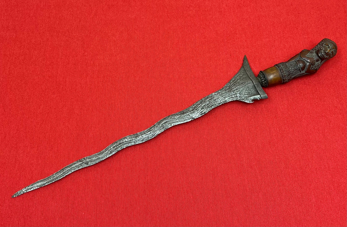 Original Indonesian East Indies Kris Dagger - Island of Java (Meteorite Blade) Circa 1850