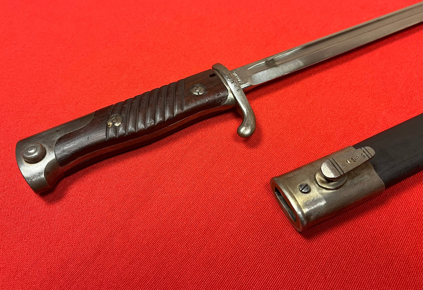 WW1 Era M1898 German "Quill Point" Bayonet W/ Matching Numbers by Simson & Co Suhl