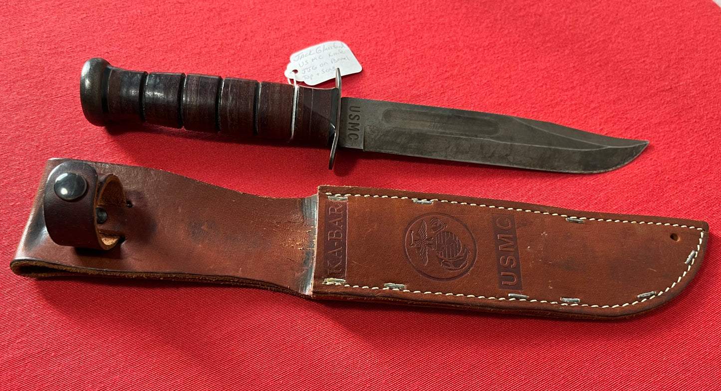 KA-BAR USMC MK2 Fighting / Survival Knife (Veteran Owned) Named- Post War Piece