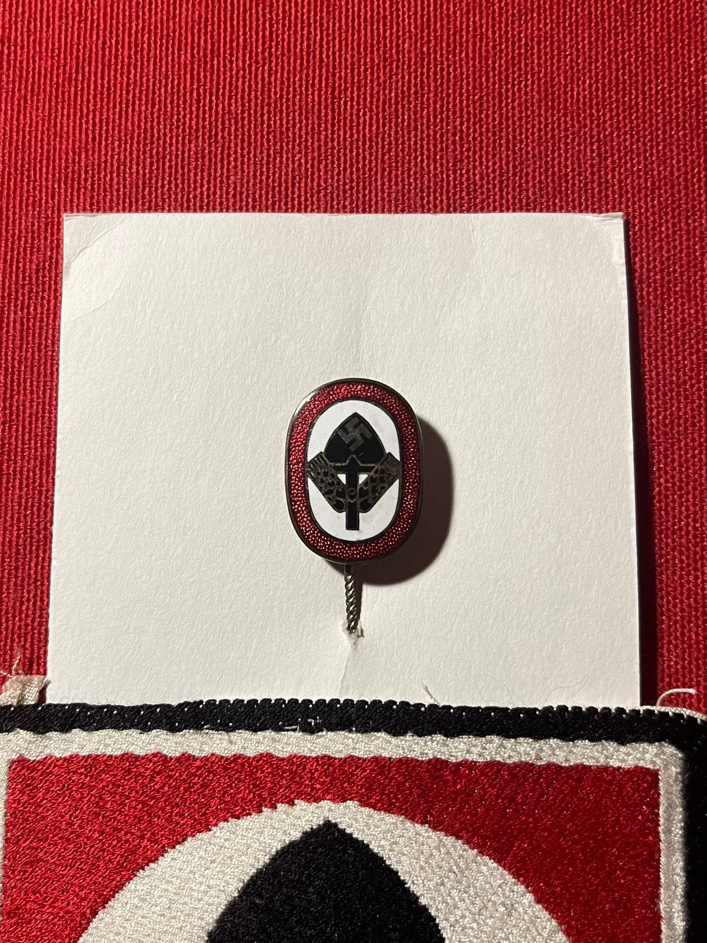 Authentic WW2 German RAD Membership Stick Pin / Photos & Patch Grouping