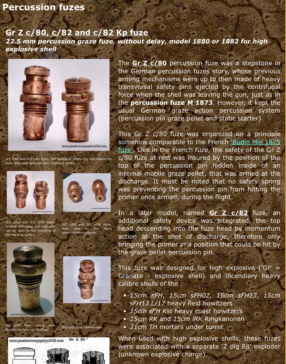 WW1 German GR. Z C/80 Artillery Percussion Fuse