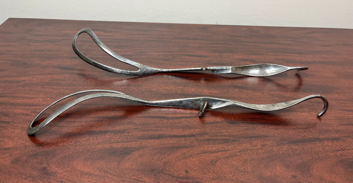 C.1848 OBSTETRICAL BIRTHING FORCEPS - ANTIQUE MEDICAL EQUIPMENT (CIVIL WAR ERA)#5