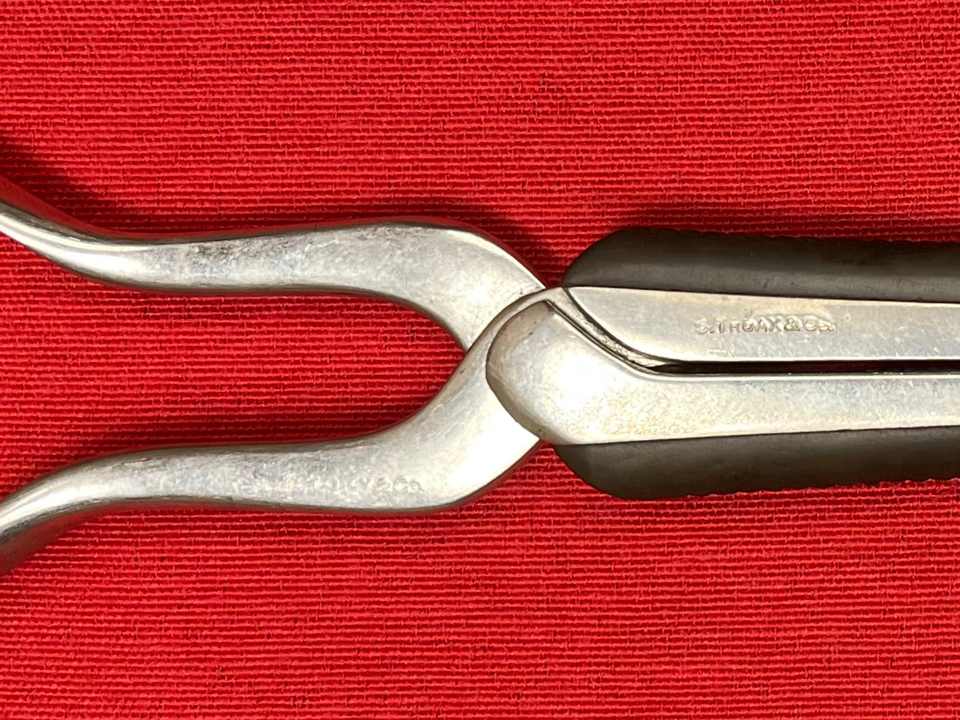 1800'S OBSTETRICAL BIRTHING FORCEPS MAKER MARKED - ANTIQUE MEDICAL EQUIPMENT #1