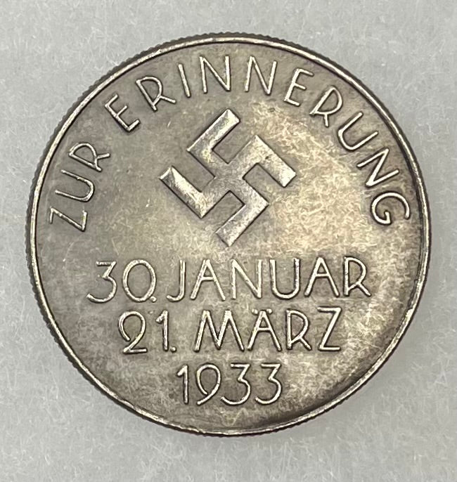 WW2 German .999 Silver Medal - Seizing of Power by Adolf Hitler