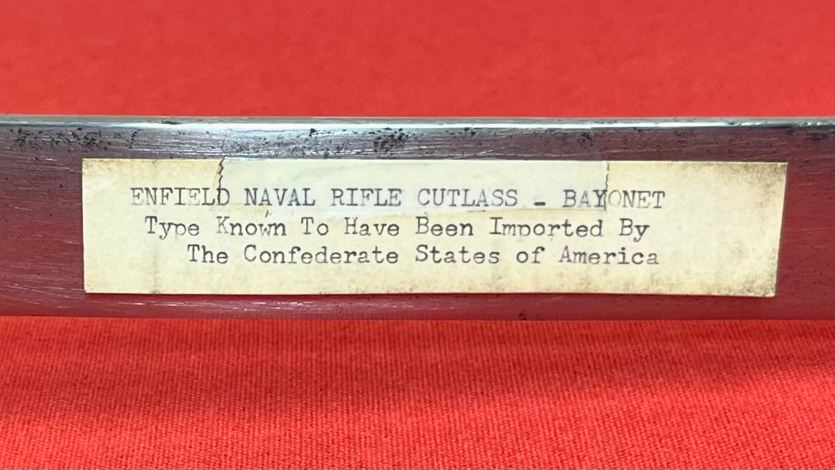 P1859 English Enfield Rifle Naval Cutlass Bayonet - Stone House Museum