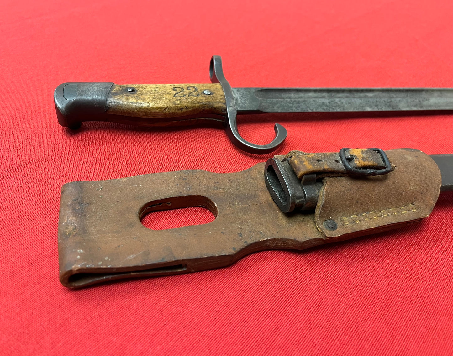 WW2 Japanese Arisaka Type 30 Bayonet & Scabbard W/ Frog