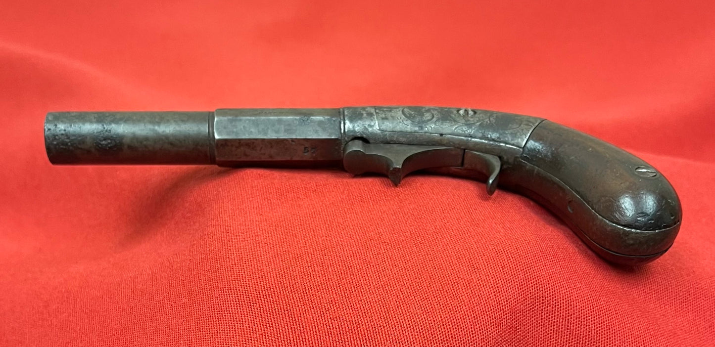 Original U.S. Civil War Era Bacon & Co .34cal Underhammer Rifled Percussion Boot Pistol Circa 1855 Scarce 57 of 500