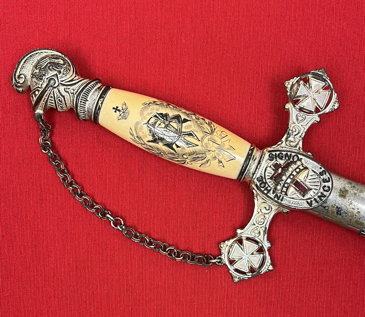 C. 1890 Knights Templar Fraternal Order Sword (Named & Engraved) by M.C. Lilley