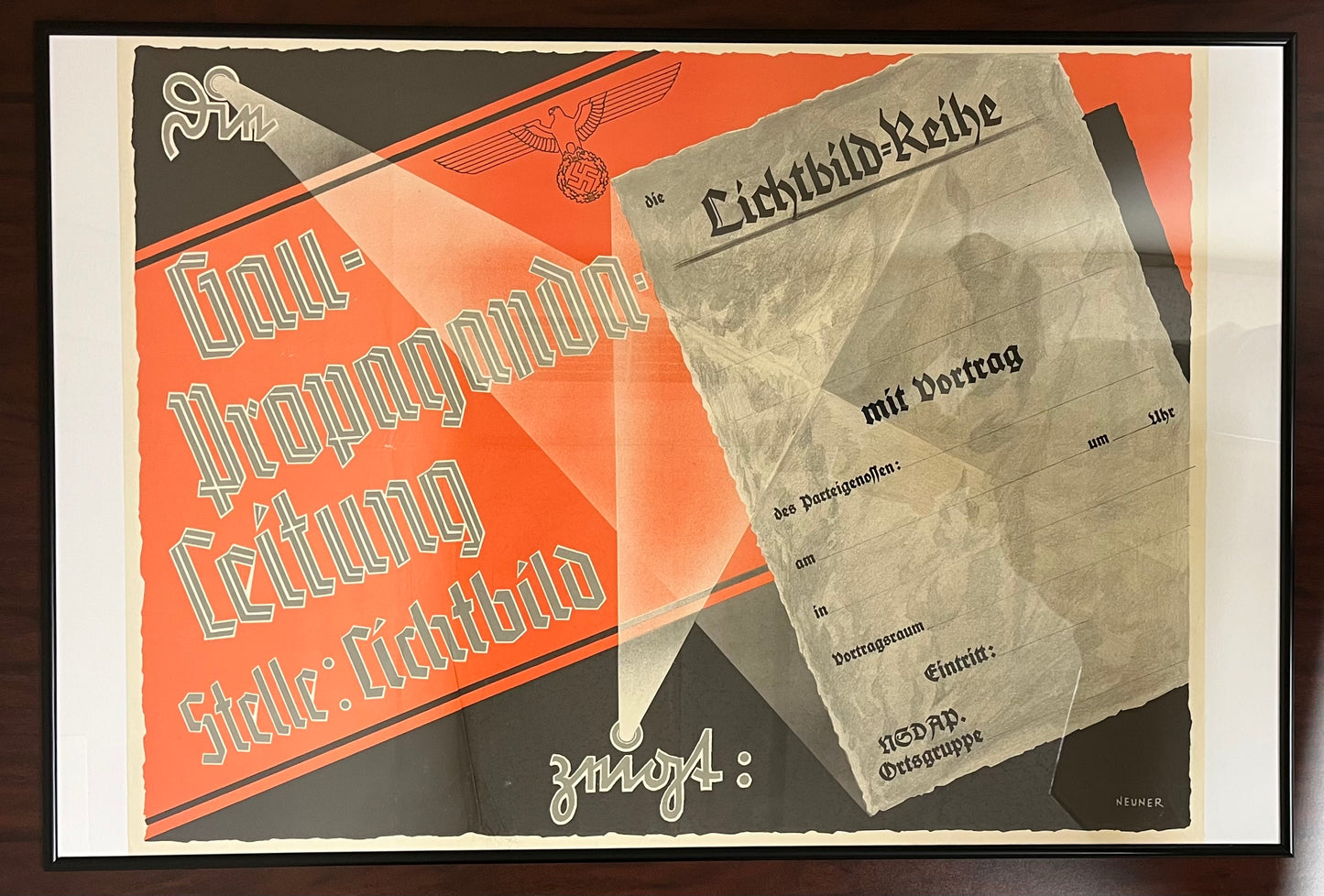 Authentic World War II German NSDAP Propaganda Poster