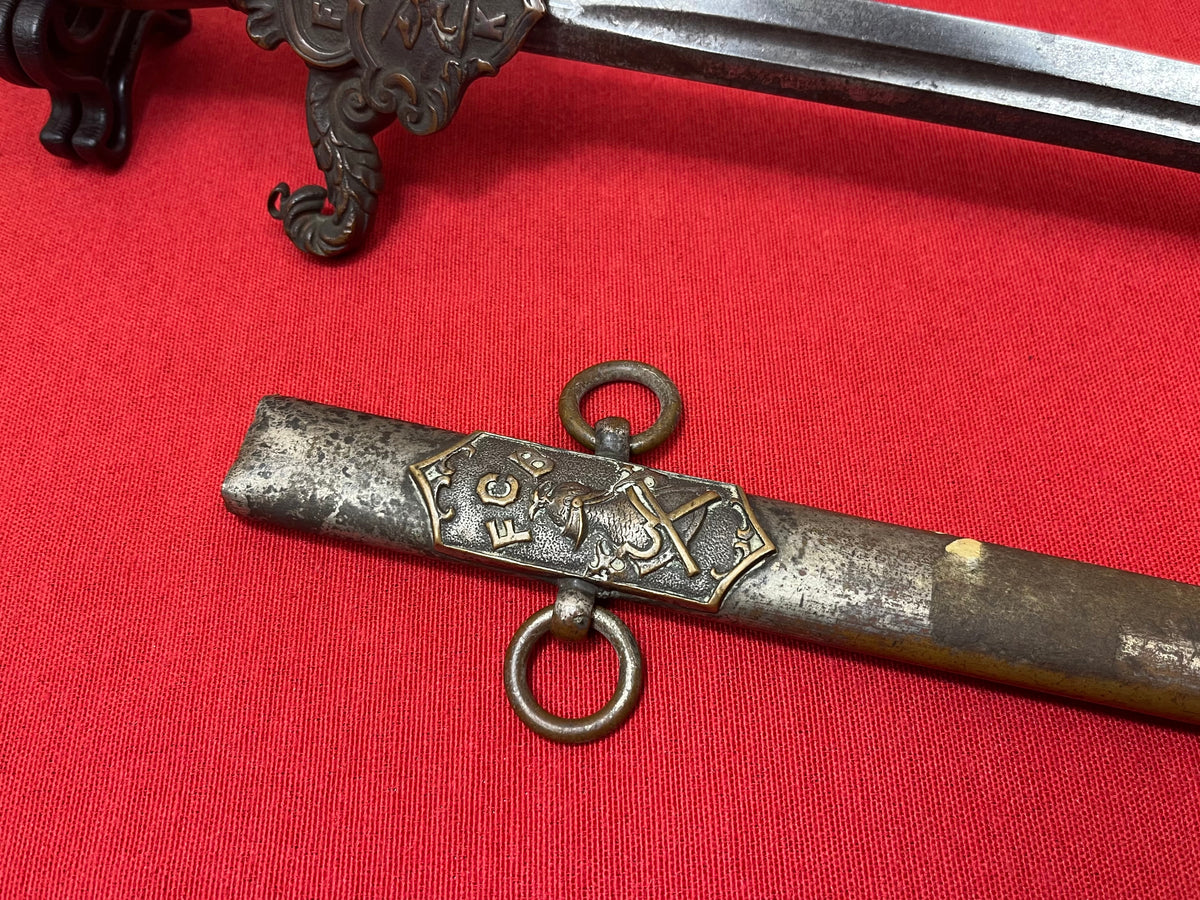 Knights of Pythias (FCB) Fraternal Order Masonic Sword - 19th Century