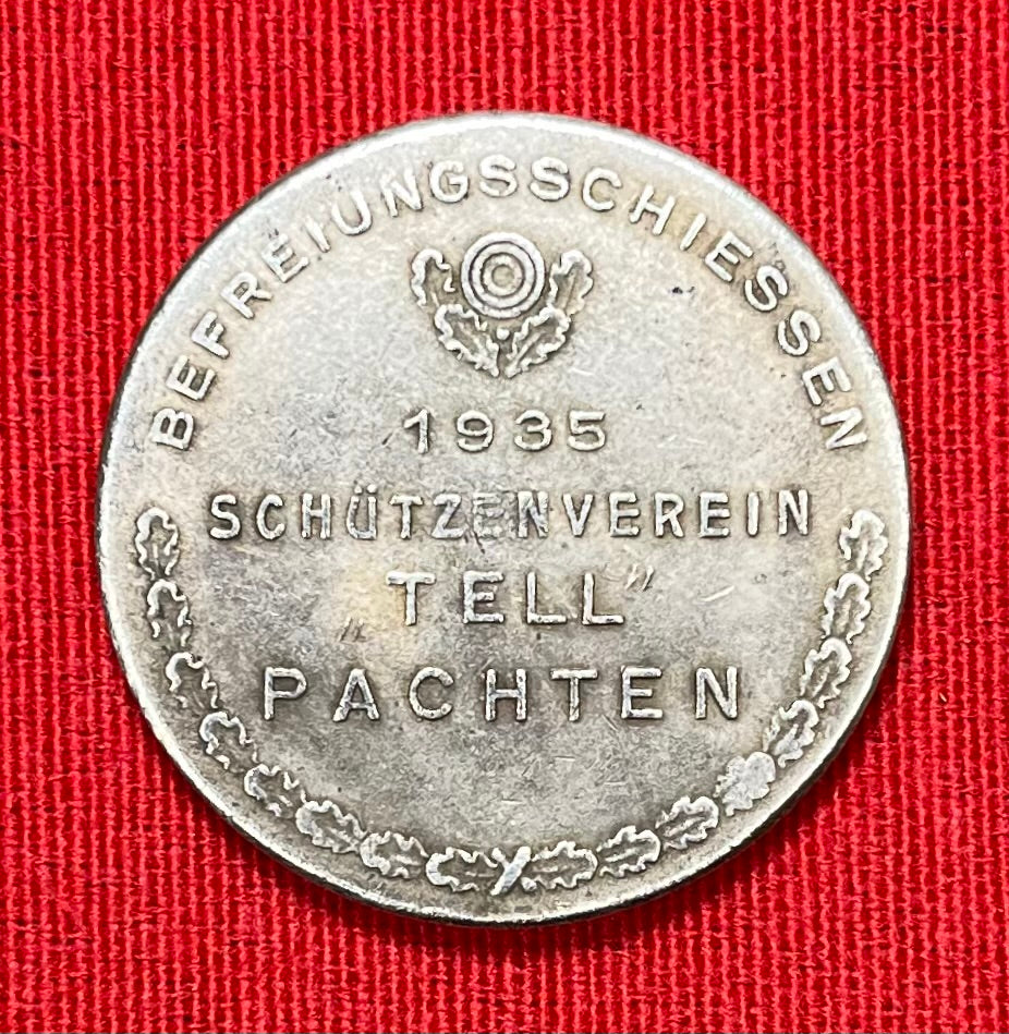 1935 German Schützenverein Tell Pachten Shooting Medal
