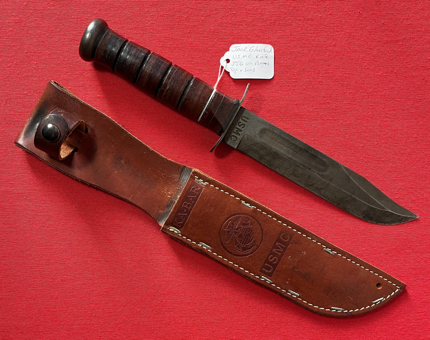 KA-BAR USMC MK2 Fighting / Survival Knife (Veteran Owned) Named- Post War Piece