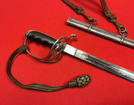 PRE-WW2 U.S. M1902 Officer’s Sword W/ Hanger & Belt ￼
