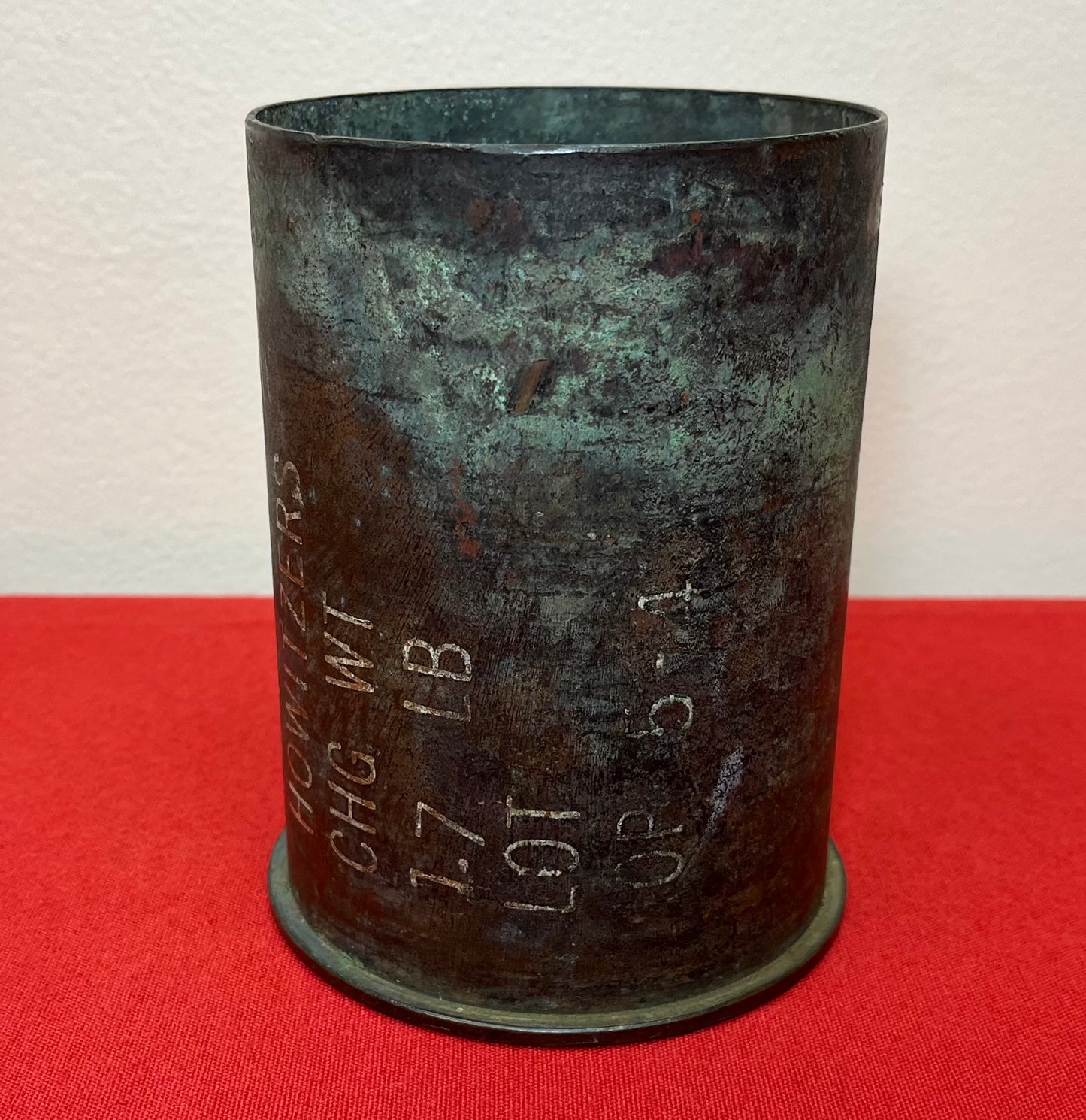 U.S. 105MM HOWITZER ARTILLERY SHELL (BLANK) CASING - VIETNAM ERA