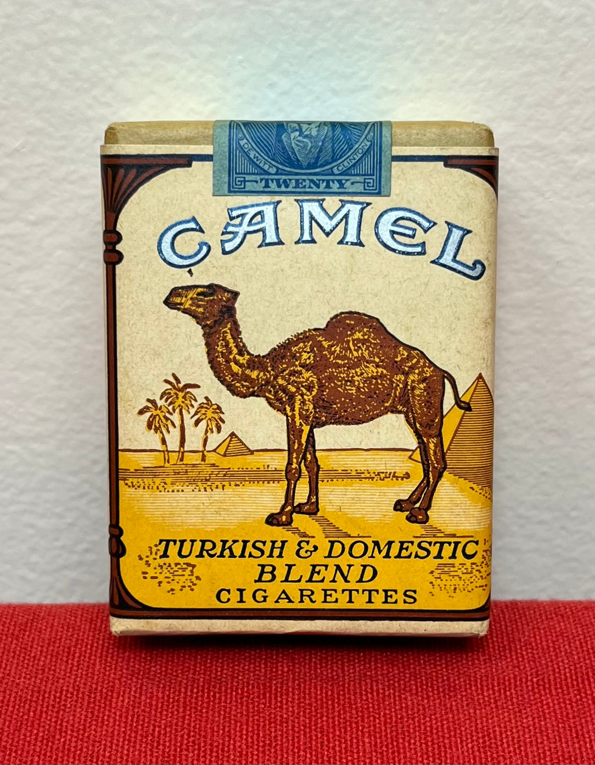 AUTHENTIC WWll ERA CAMEL CIGARETTE CARTON W/ REPRODUCTION PACK