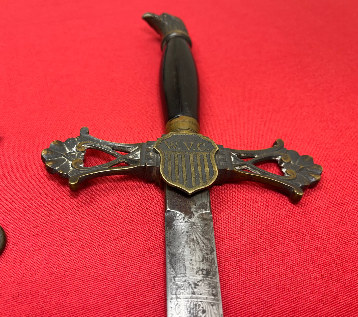 Pre-Civil War Militia Eagle Head Sword W.V.C Shield Circa 1830-50