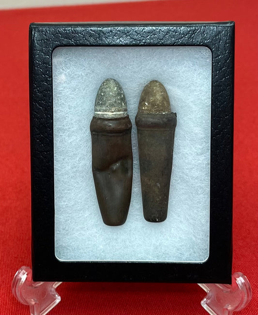 .54 CAL BURNSIDE CARBINE BULLETS IN DISPLAY CASE - CIVIL WAR