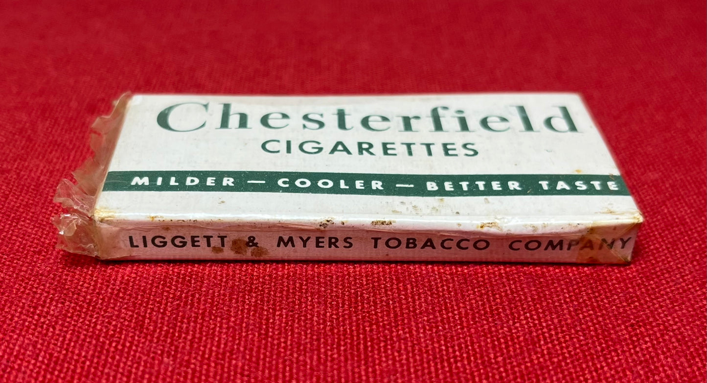 ORIGINAL WWll U.S. ISSUED CHESTERFIELD CIGARETTES K-RATION PACK