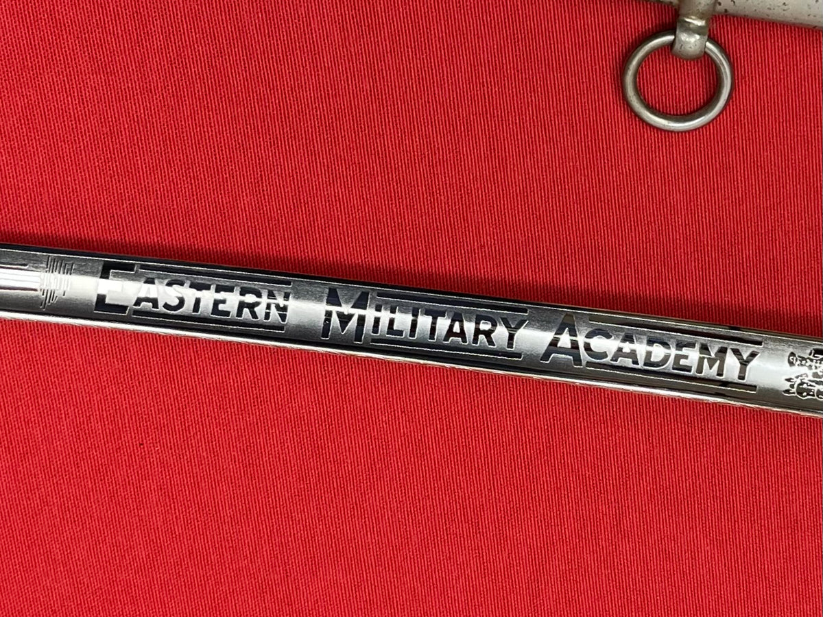 WW2 Era U.S. M1902 Officer’s Sword & Scabbard Engraved-Eastern Military Academy