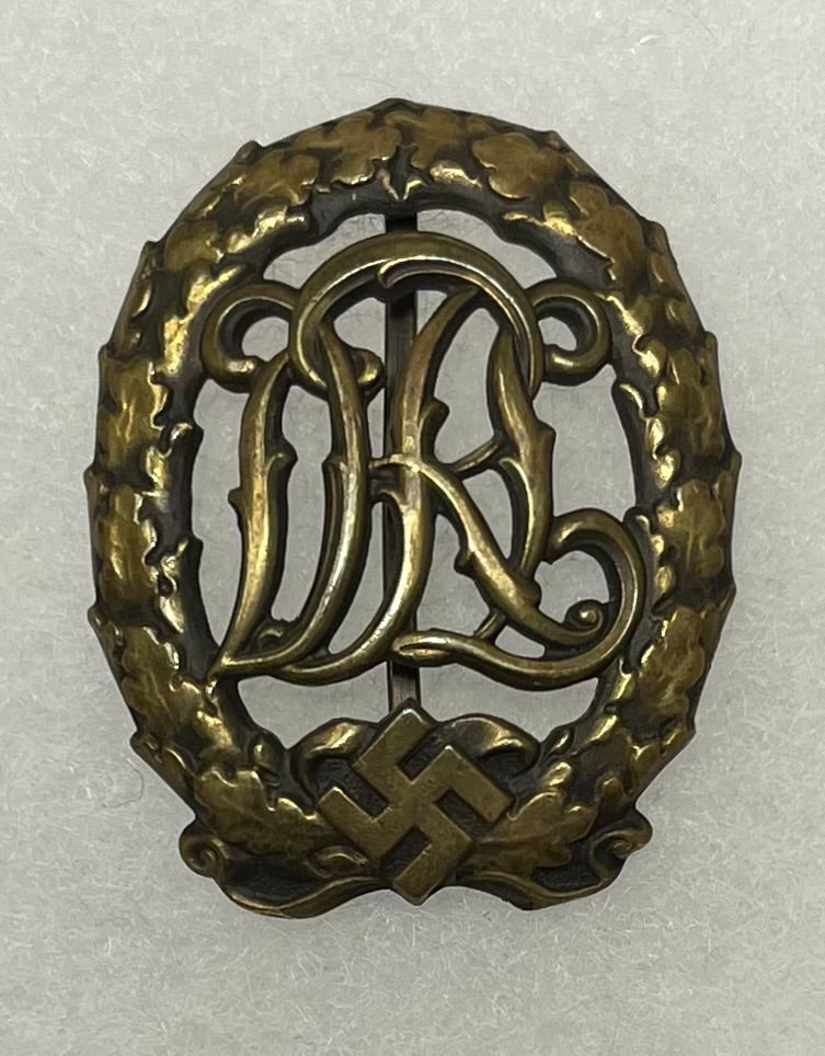 Original WWII German DRL (Deutsches Reichsabzeichen für Leibesübungen) Sports Badge by Wernstein Jena
